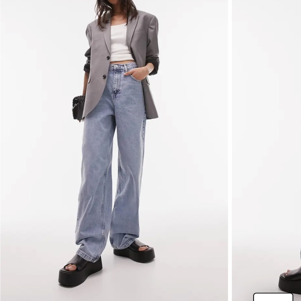 Topshop 30x30 baggy light wash jeans!